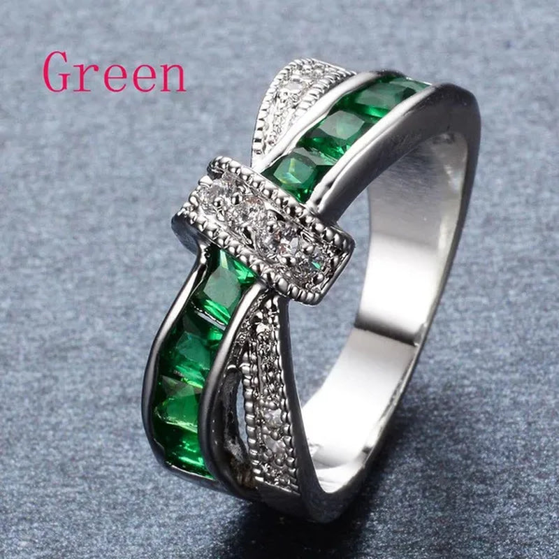 Trendy Women Rings with Brilliant Cubic Zirconia Luxury Engagement Rings Fashion Wedding Party Jewelry