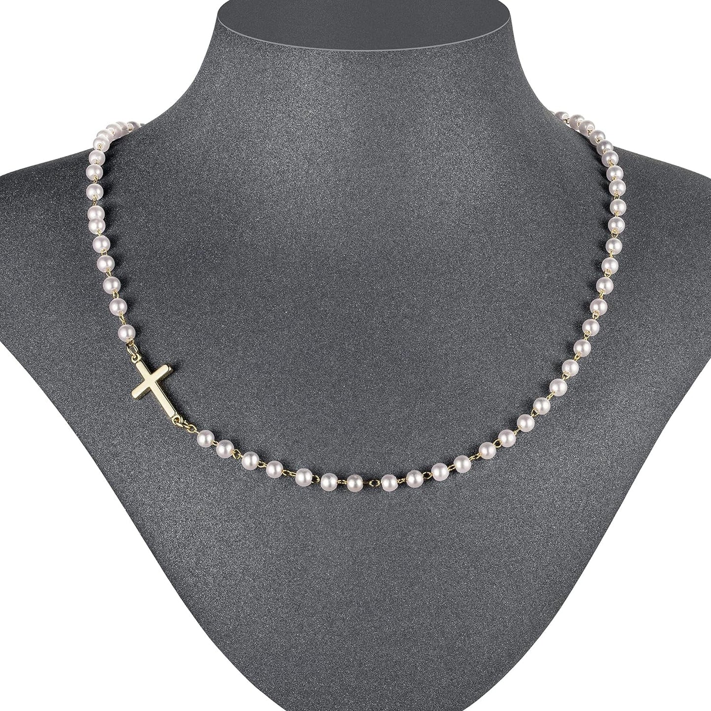 18K Gold/Silver Plated Simple Evil Eye Turquoise Cross Pendant Choker Necklace Simple Tiny Necklace for Women Girls