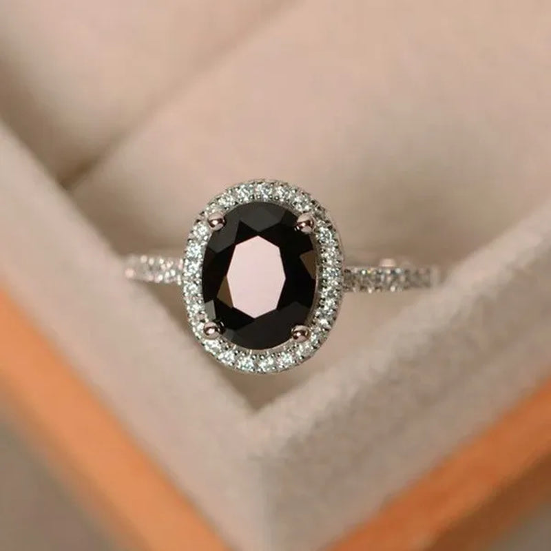 Brilliant Oval Aquamarine White Diamond Halo Ring 18K White Gold Bride Promise Wedding Engagement Jewelry Gifts