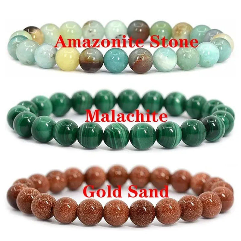 6Mm 8Mm Natural Stone Chakra Beaded Charm Bracelets Tiger Eye Amethyst Lapis Lazuli round Beads Bracelet Women Yoga Jewelry