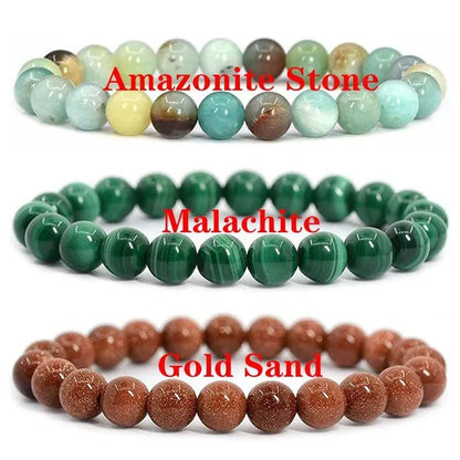 6Mm 8Mm Natural Stone Chakra Beaded Charm Bracelets Tiger Eye Amethyst Lapis Lazuli round Beads Bracelet Women Yoga Jewelry