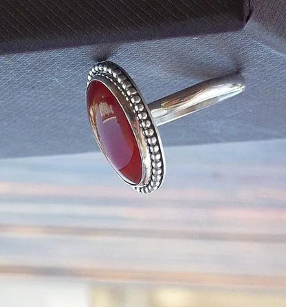 Gorgeous 925 Sterling Silver Engagement Ring Full Dazzling Red Ruby Diamond Bridal Wedding Jewelry Rings Women Fashion Casual Accessory Birthday Christmas Gift Size 4-12