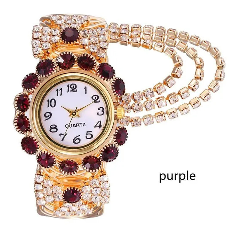 6 Colors New Ladies Diamond Temperament Quartz Watch Fashion Bracelet Watch
