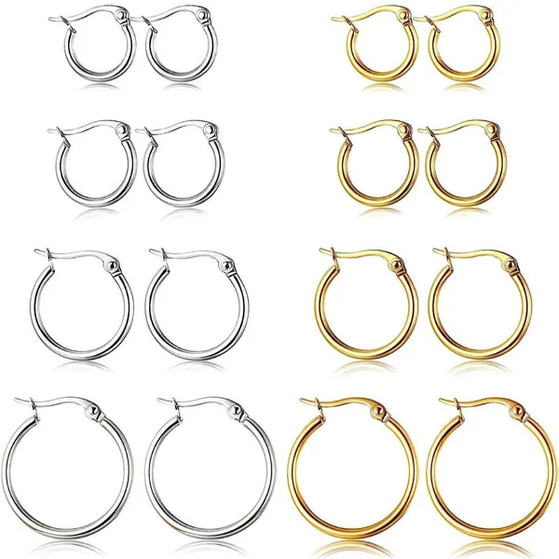 Large Hoop Earrings for Women Gorgeous Hypoallergenic 316L Stainless Steel Hoop Earrings for Girls