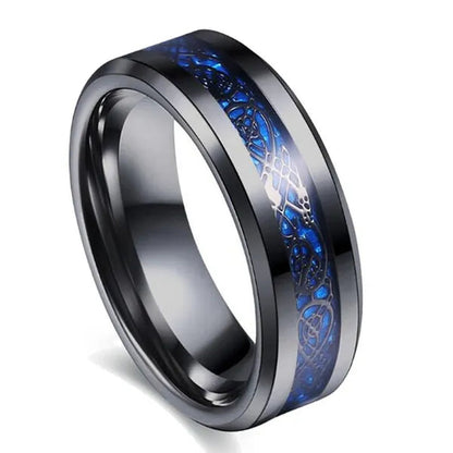 TWO Rings Black Couple Rings 316L Sainless Steel Men'S Rings Princess Cut 5Mm Sapphire Women'S Wedding Ring Sets