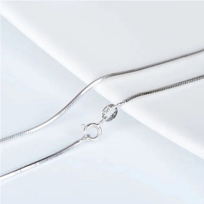Best Ladies Chain Necklace Solid Surface Filled with 18K Gold and Italian 925 Sterling Silver Jewelry Figaro Snake Chain Necklace Fine Jewelry Length: 16-30 Inches
