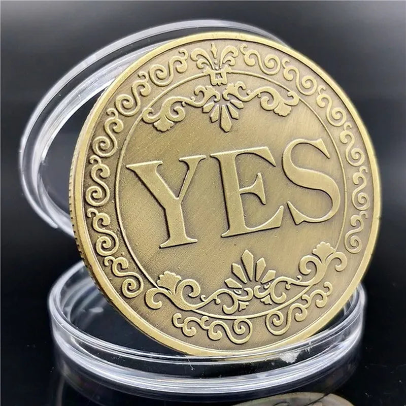 3D Embossed YES NO Decision Lucky Coin Collection Coins