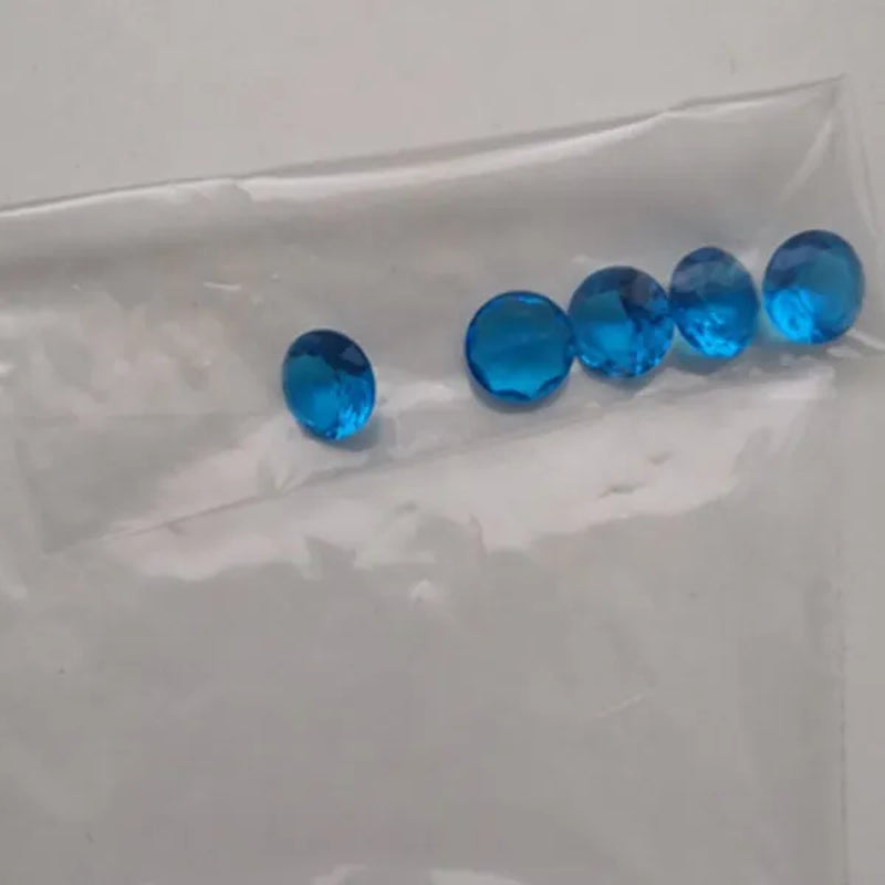 5 Pcs Natural Beautiful Unheated Sea Blue Diamond 10.0mm Sapphire Round Cut Sri-Lanka Gemstone
