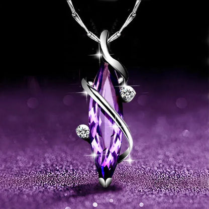 Luxury Delicate Pendant Necklace for Women, Elegant Lady Diamond Pendant, Romantic Valentine's Day Gift