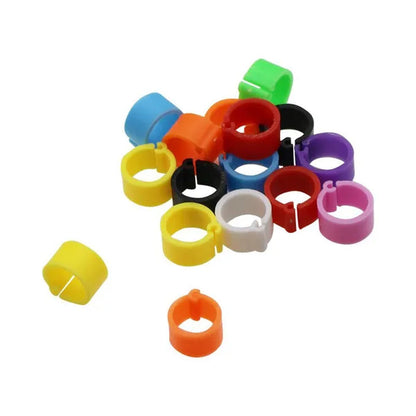 50Pcs Birds Feet Rings Inner Diameter 8mm Width 7mm Plastic Clip Ring Pigeon Dove Quail Foot Ring Farm Animal Carrier