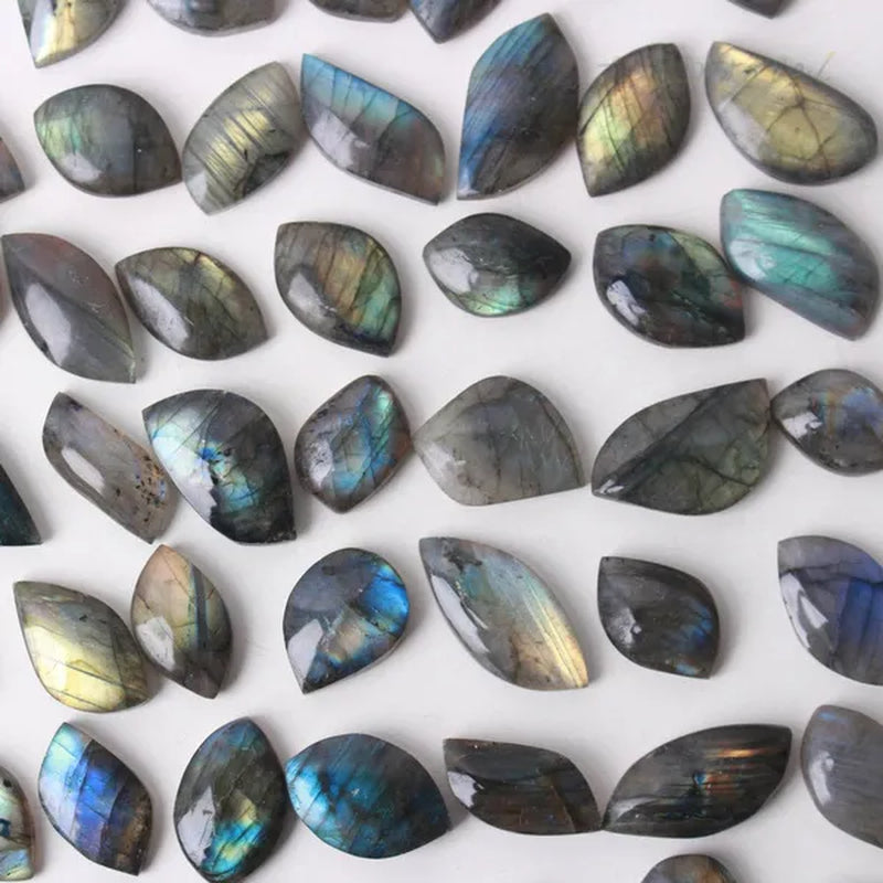 100Pcs Irregular Labradorite Cabochon Gemstone Crystal Pendant Decorative Jewelry