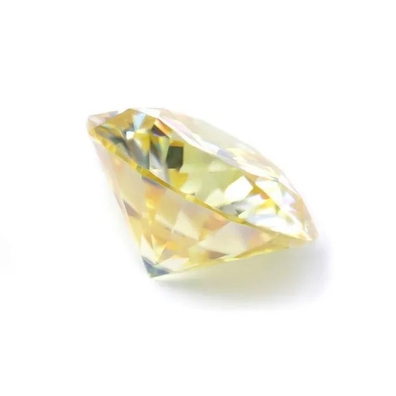 0.5ct Yellow Diamond Round Excellent Cut Loose Gemstone without GIA certificate