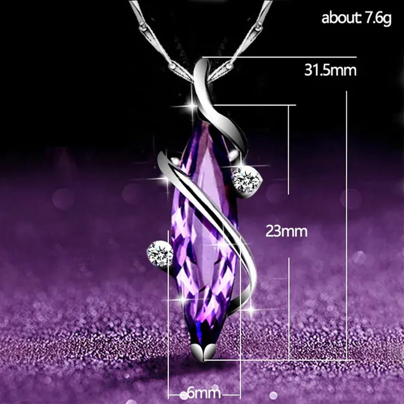Luxury Delicate Pendant Necklace for Women, Elegant Lady Diamond Pendant, Romantic Valentine's Day Gift
