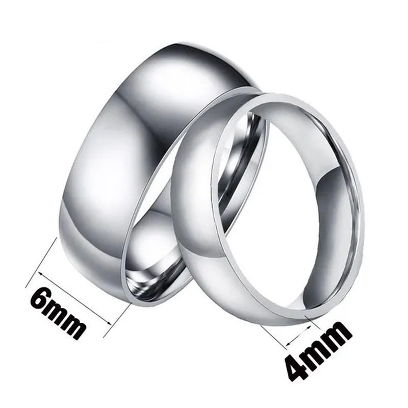 925 Sterling Silver Rings for Women and Men Simple Ring Smooth High Polishing Wedding Band Ring for Lovers Couples