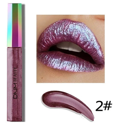 Super Girl 12 Color High-fashion Chameleon Metal Matte Metallic Waterproof Lipgloss Liquid Lipstick  Shimmer Diamond Glitter Pearl Colour Lip Gloss Lip