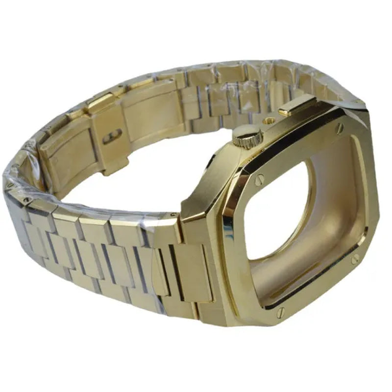 Metal Case for Apple Watch Steel Protective Case Shell Cover Strap with Band Bracelet For Apple Watch Series 9 8 7 6 SE 5 For Iwatch Series 9 8 7 6 44mm 45mm