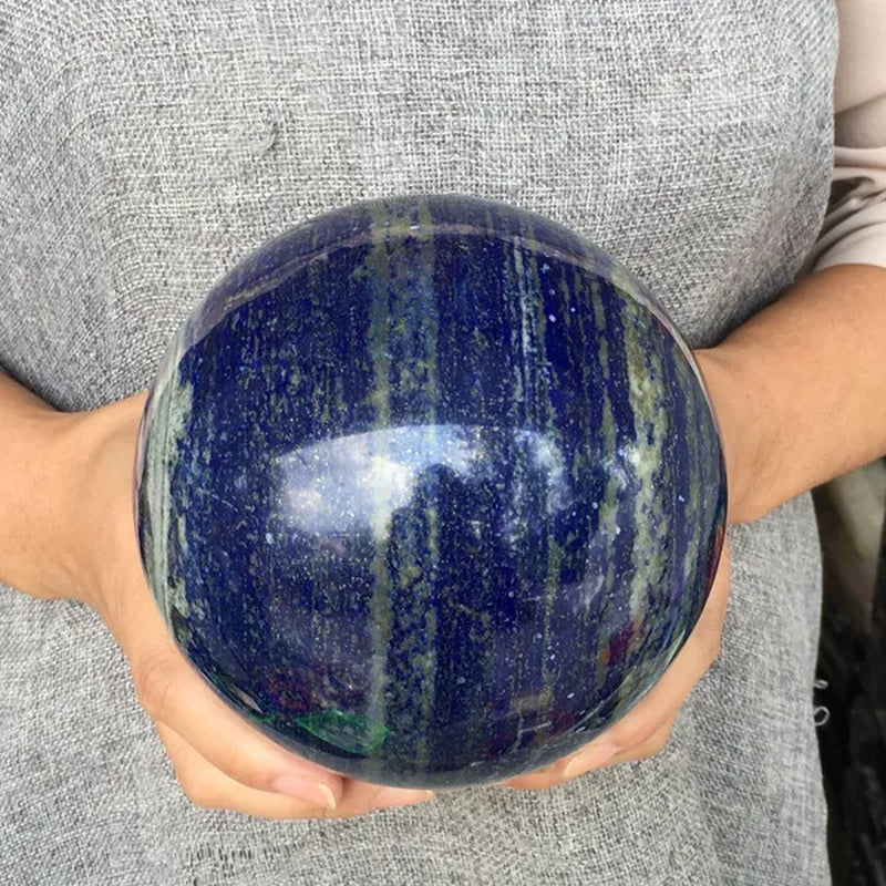 1KG+ Natural lapis lazuli sphere rock quartz crystal ball  reiki healing