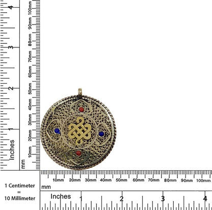Handmade Boho Design Pendants for Women Men Coral Lapis Lazuli Gemstone Pendant for Necklace Infinity Symbol Amulet Fashion Jewelry for Gifts Party