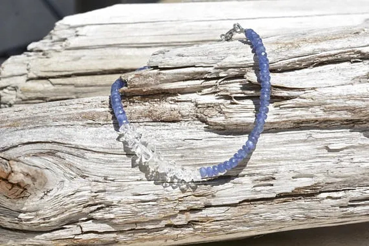 Sapphire Bracelet Natural Blue Sapphires Sapphire Birthstone Bracelet Beaded Bracelet
