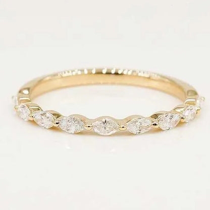 Gorgeous So Simple Shiny Marquise Ring Exquisite Stacking Rings for Women Wedding Accessories Elegant Princess Birthday Party Proposal Engagement Jewelry Band Gift for Bride Size 4-12 Bague Femme
