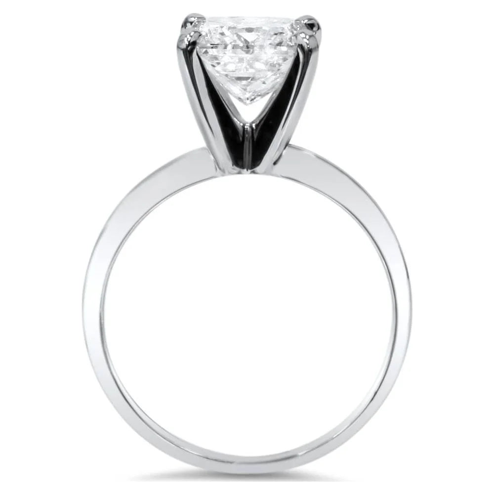 Pompeii 2Ct Princess Cut Diamond Solitaire Engagement Ring 14K White Gold ((G-H),I2-I3)