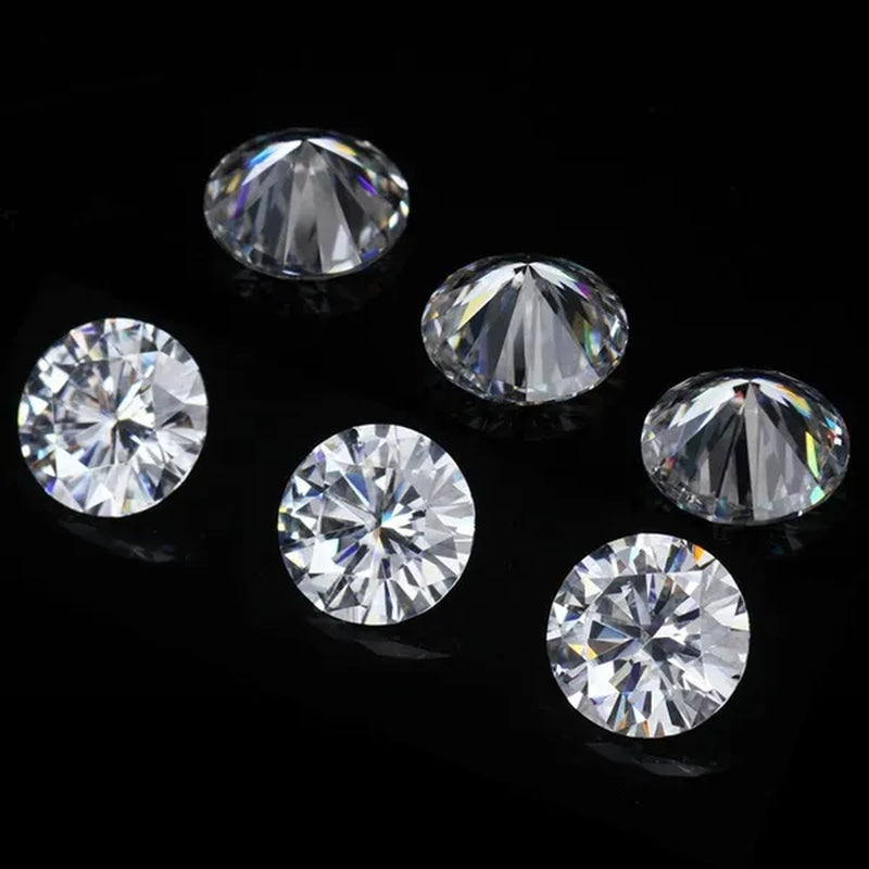 Moissanite 4 colors 5-12MM round high quality cut bare diamond gemstone DIY jewelry making