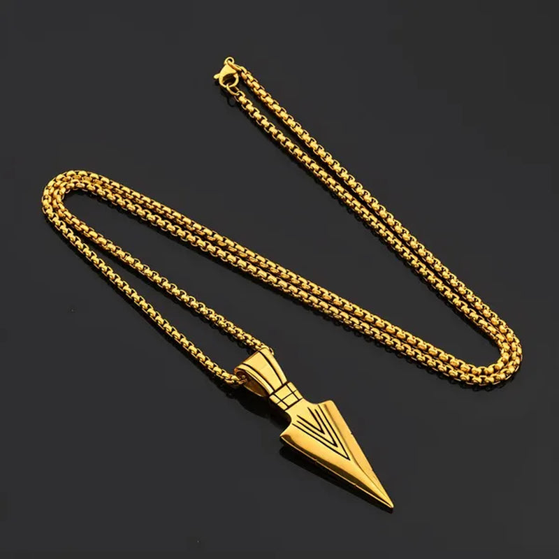Long Chain Necklace Mens Alloy Necklaces Fashion Jewelry Gold Black Silver Color Pendant