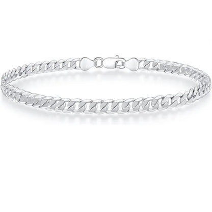 925 Sterling Silver Clasp 6mm Cuban Link Chain Bracelets for Mens Bracelet Chain Bracelets for Men Jewelry Men Gifts