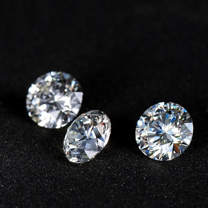 Round Brilliant Cut  5.0mm (0.5 ct) To 8.0mm (2 ct)  D Color Moissanites Loose Stone  Ring Jewelry Bracelet Material High Quality