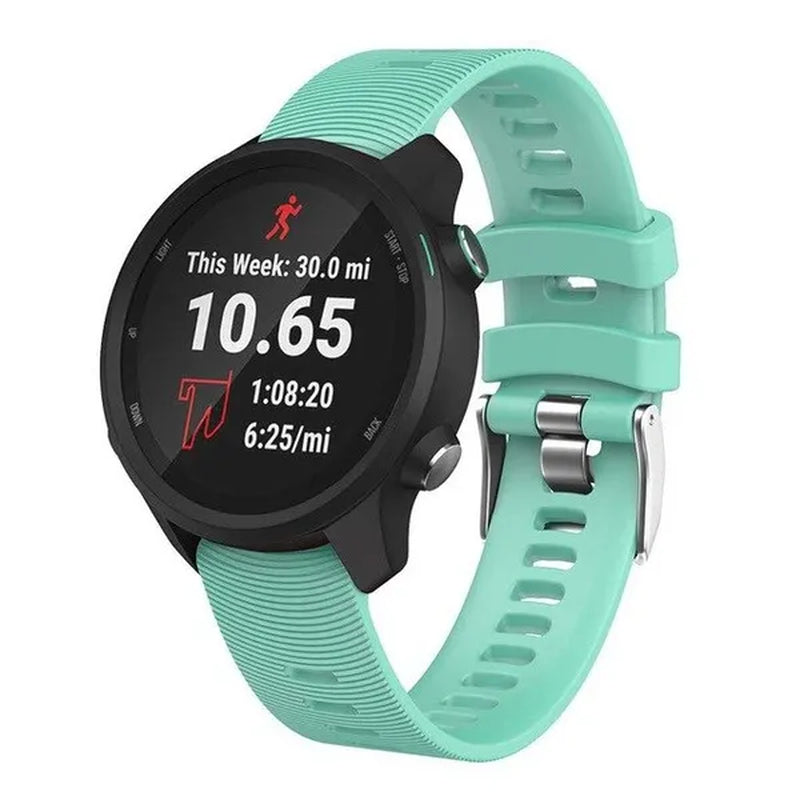 Garmin 245 Sports Watch Silicone Strap, 20Mm Sports Bracelet for Forerunner 245M / 645 / Vivoactive3 / Vivomove HR