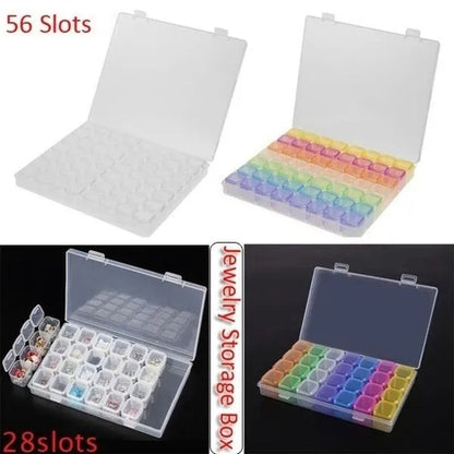 56 Grids Diamond Painting Jewelry Box Earring Embroidery Plastic Storage Case
