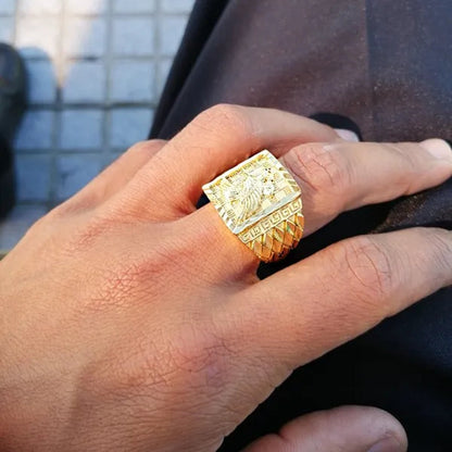 Punk Rock Eagle Men 's Ring Luxury Gold / Silver Color Size 7-13 Finger Jewelry