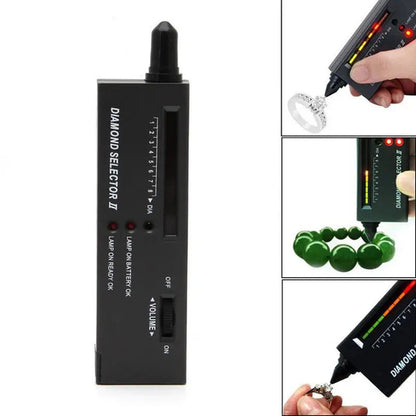 1PC LED Diamond Indicator Test Pen Diamond Tester Gemstone Gem Selector Jewelry Watcher Tool (Without Battery)