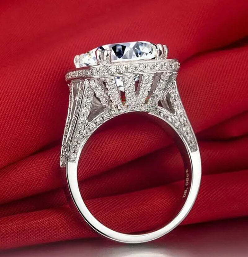 Silver White Sapphire Glod Filled Birthstone Gemstones Engagement Wedding Anniversary Heart Ring