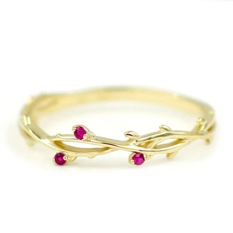Simple Fashion Natural Ruby Gemstone Bridal Wedding Ring for Womens Engagement Wedding Party Diamond ring Engagement ring Valentine's Day Present Size 5-12 YOHAPP