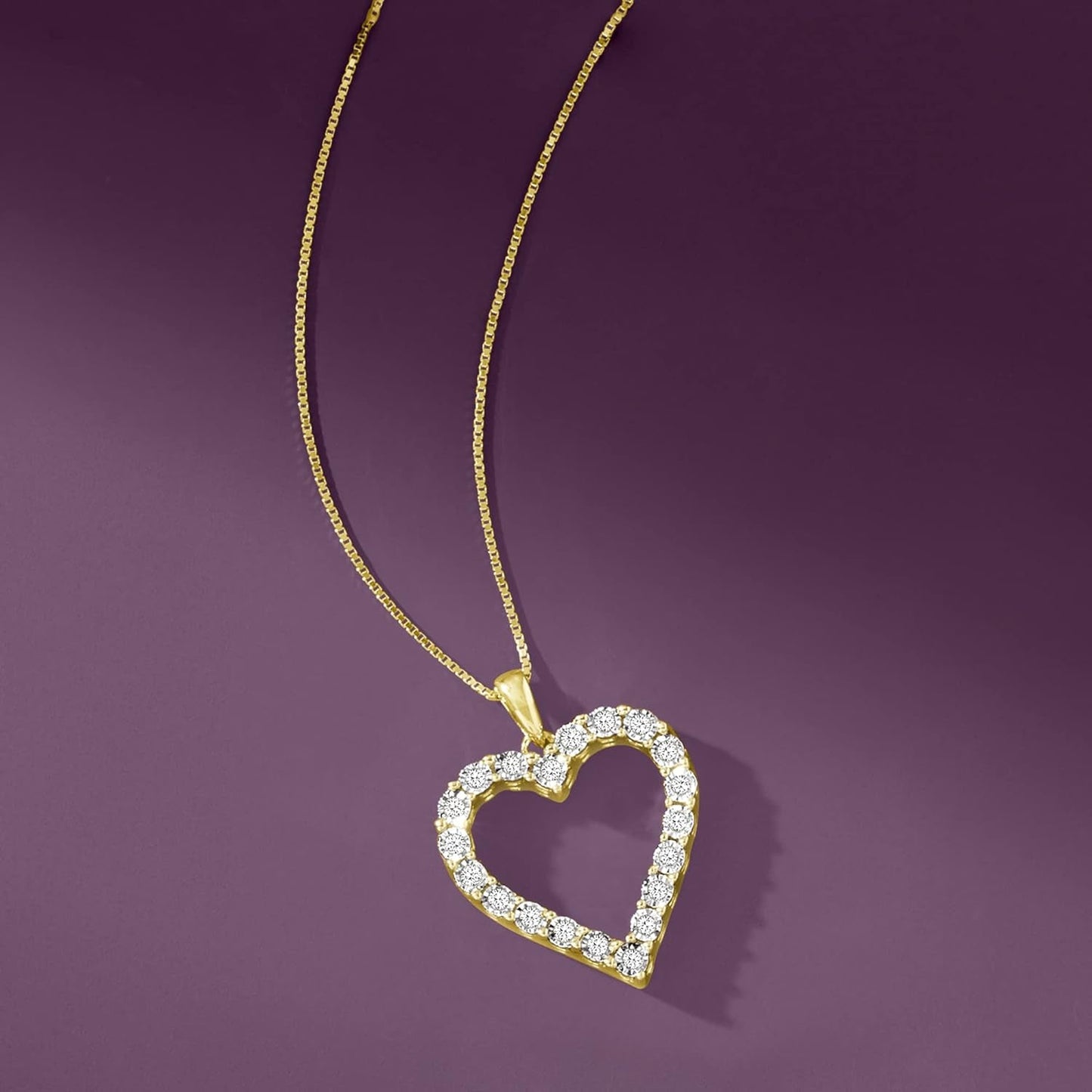 0.30 Ct. T.W. Diamond Heart Pendant Necklace