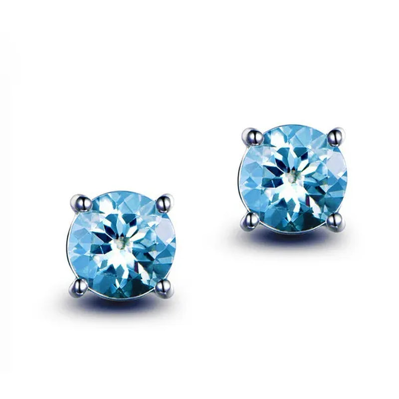 2.00 CTTW .925 Sterling Silver Genuine Green Ametyst Stud Earings