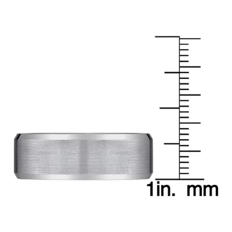 Men'S 8Mm Tungsten Wedding Band with Satin Finish