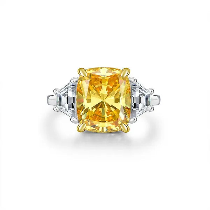 Radiant Cut Classic Sapphire Diamond White Ring Engagement Ring