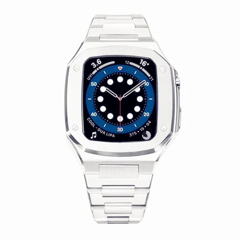 Metal Case for Apple Watch Steel Protective Case Shell Cover Strap with Band Bracelet For Apple Watch Series 9 8 7 6 SE 5 For Iwatch Series 9 8 7 6 44mm 45mm