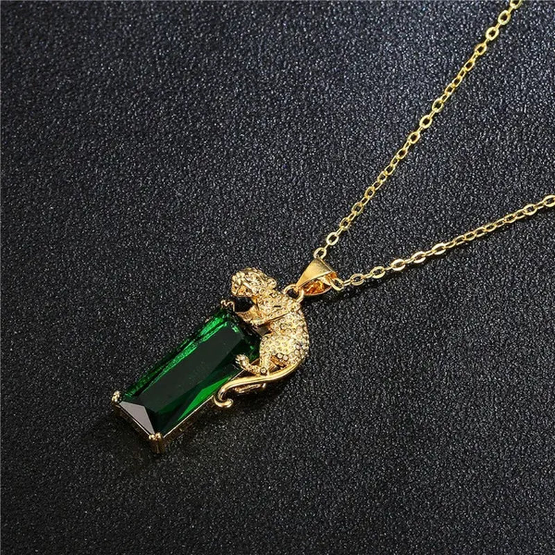 1 PCS European and American Fashion Gemstone Pendant Ladies Necklace Wedding Jewelry