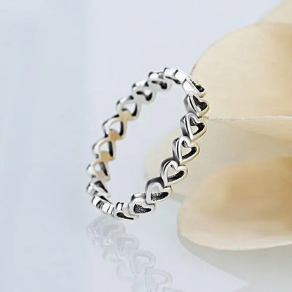 New Heart Shaped Jewelry Hollow Thumb Women Men Gift Jewelry Finger Silver Jewelry 925 Silver Rings
