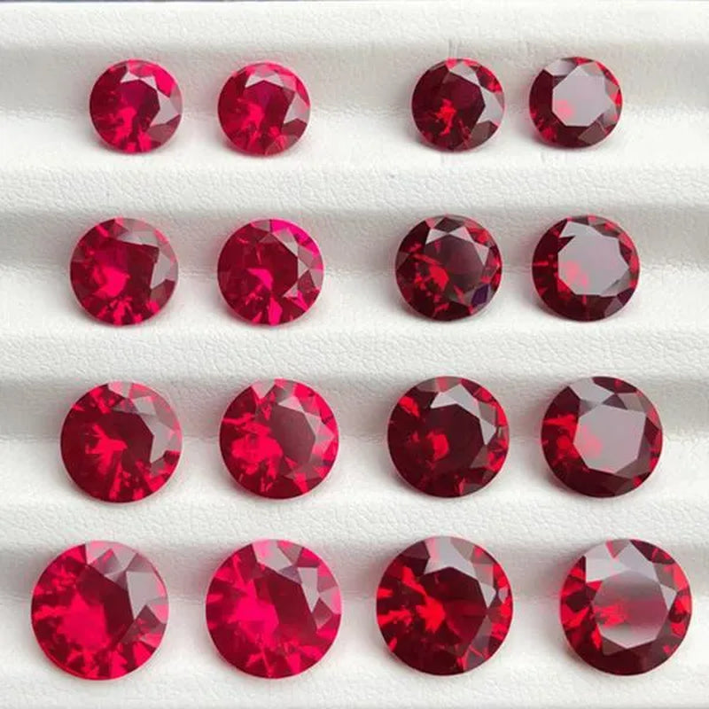 Large Cut Ruby Unheated 10.50 Cts Natural Mined 11.0Mm Sri-Lanka Garnet Ruby Pigeon Red round Cut VVS Loose Gem