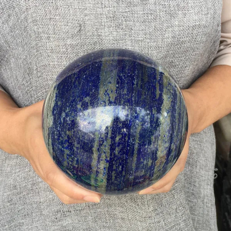 1KG+ Natural lapis lazuli sphere rock quartz crystal ball  reiki healing