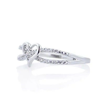 Fashion silver plated Ring Ladies Infinity Ring Heart-shaped Cross Ring, Eternal Zircon Ring .Heart-shaped Ring, Exquisite Ring, Stacking Ring, Party Anniversary Gift Size 5 - 11
