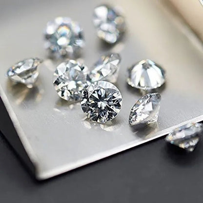 Round Brilliant Cut  5.0mm (0.5 ct) To 8.0mm (2 ct)  D Color Moissanites Loose Stone  Ring Jewelry Bracelet Material High Quality
