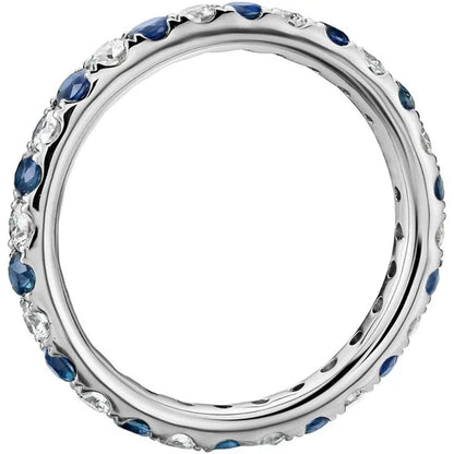 Dainty Thin Rings for Women Jewelry Cubic Zirconia Blue Sapphire Rings Bridal Engagement Proposal Rings Gift