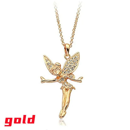 Exquisite Fashion Lovely Dancing Little Angel Pendant  Necklace Women's Zircon Exquisite Necklace Cartoon Jewelry Accessories Birthday Party Anniversary Gift