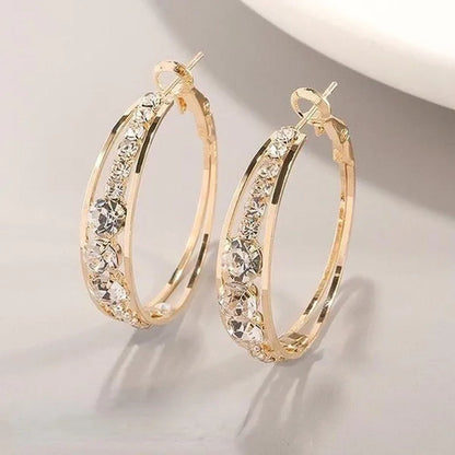 Luxury Fashion Creative Zircon Earrings Natural Zircon Earrings Golden Silvery Black Rose Golden Women's Earrings Wedding Engagement Wedding Earrings Jewelry Birthday Party Anniversary Gift