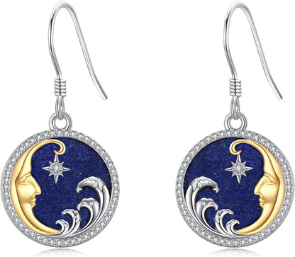 Capybara/Moon/Dinosaur/Cow/Butterfly/Jellyfish/Chcken/Dice/Star/Duck Dangle Earrings for Women Sterling Silver Cute Funny Drop Earrings Birthday/Christmar Gifts for Daughter/Sister/Granddaughter